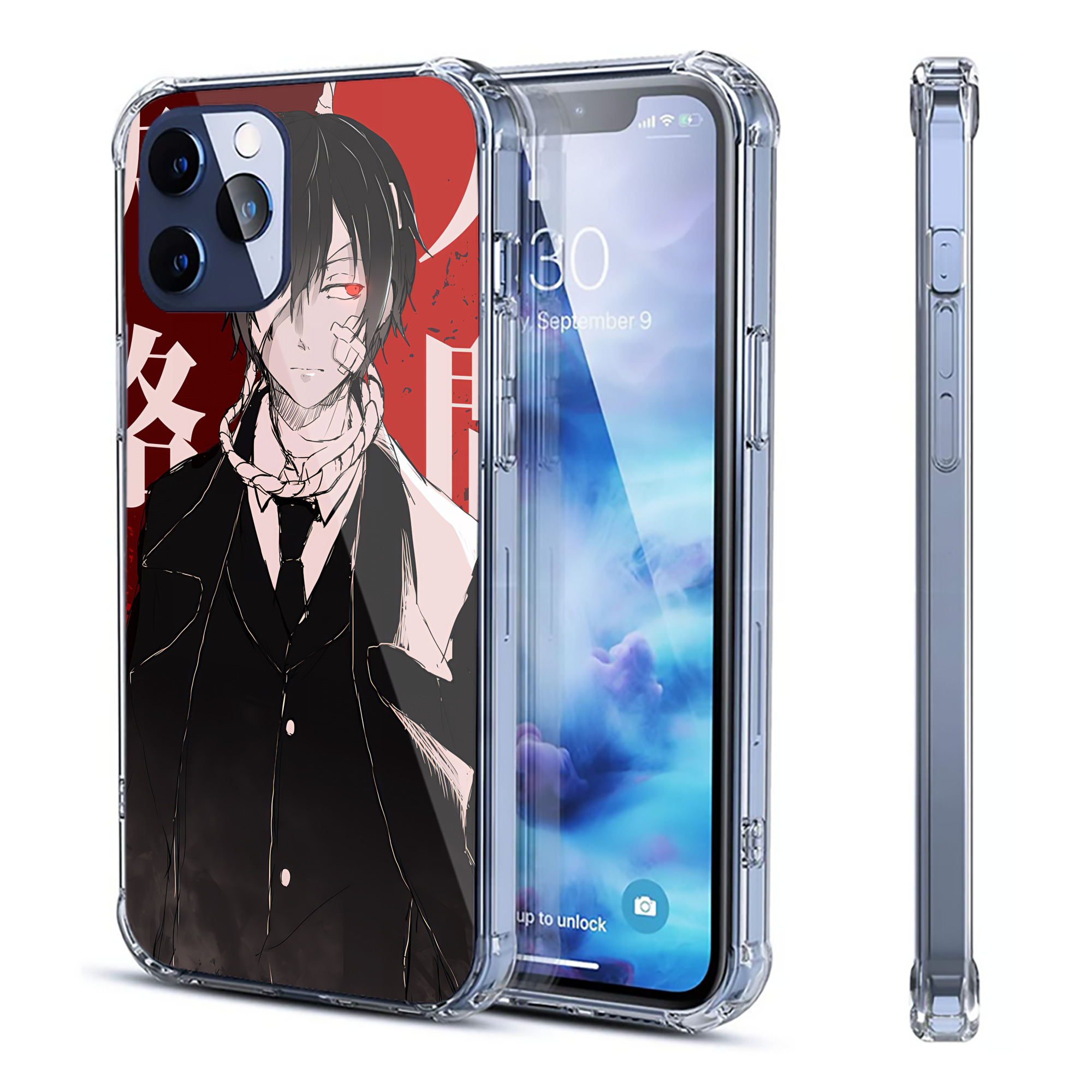 （画像用） 文豪ストレイドッグス Bungo Stray Dogs 【iPhone 12シリーズ対応】透明スマホケース（クリアソフトケース）